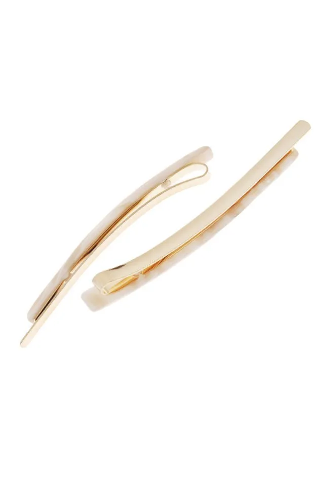 Bobby Pin Pair on Gold Wire - Classic