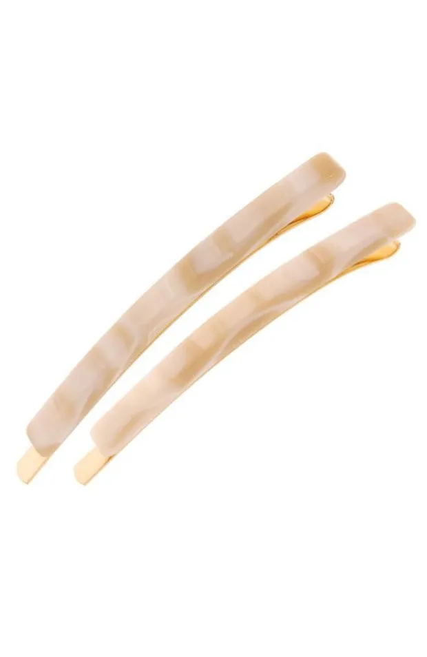 Bobby Pin Pair on Gold Wire - Classic