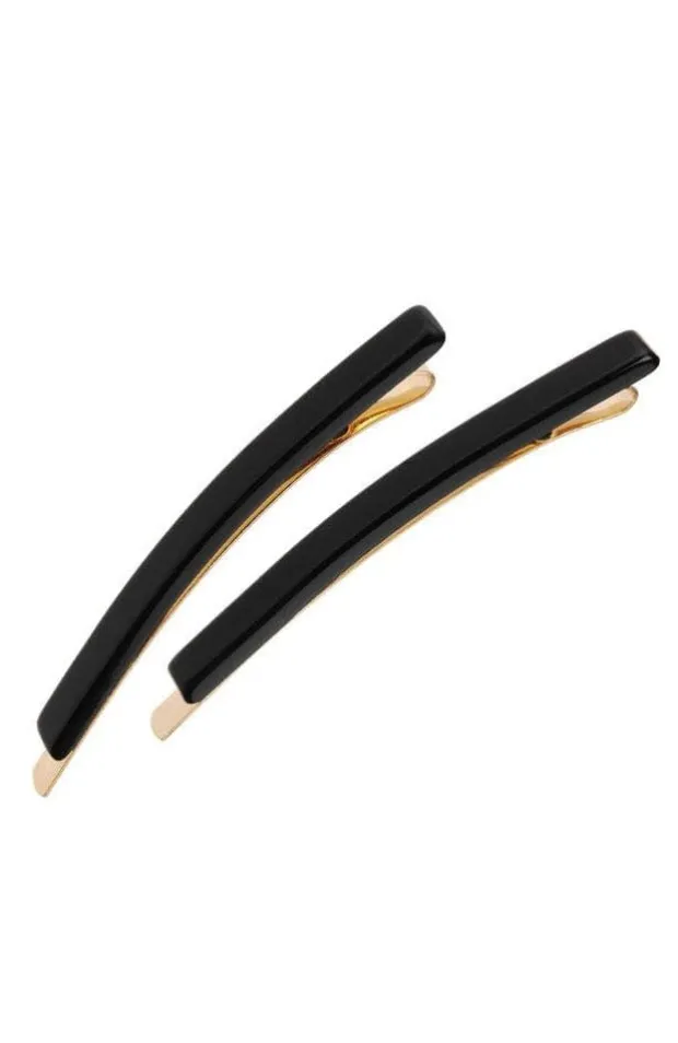 Bobby Pin Pair on Gold Wire - Classic